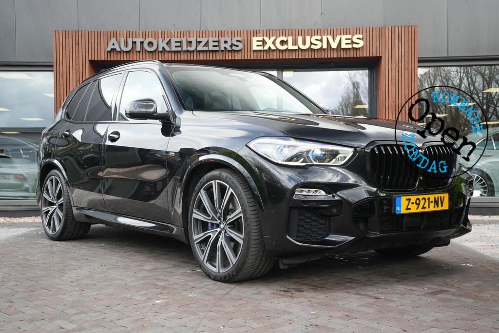 BMW X5 xDrive45e High Executive Panoramadak Adapt. Cruise La, Auto's, Gebruikt, 394 pk, Verwarming stoelen achter, Zwart