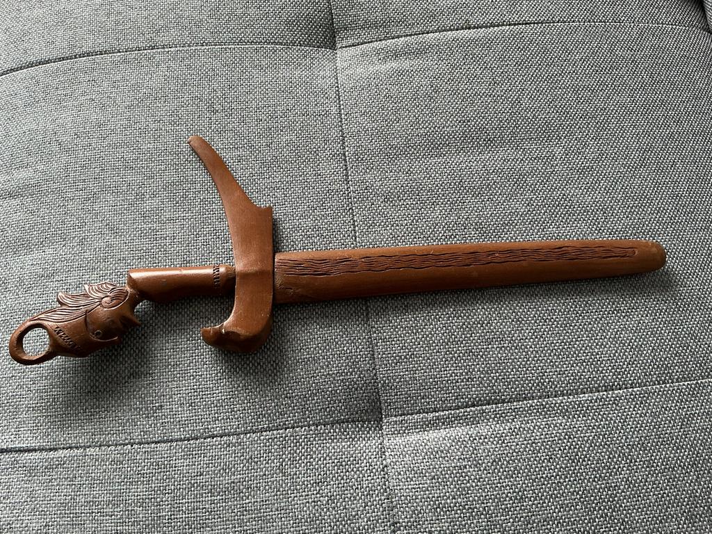 Houten decoratieve kris, Ophalen of Verzenden