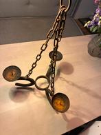 Ijzeren kroonluchter voor kaarsen, Ophalen of Verzenden, Zo goed als nieuw, Metaal, Minder dan 25 cm