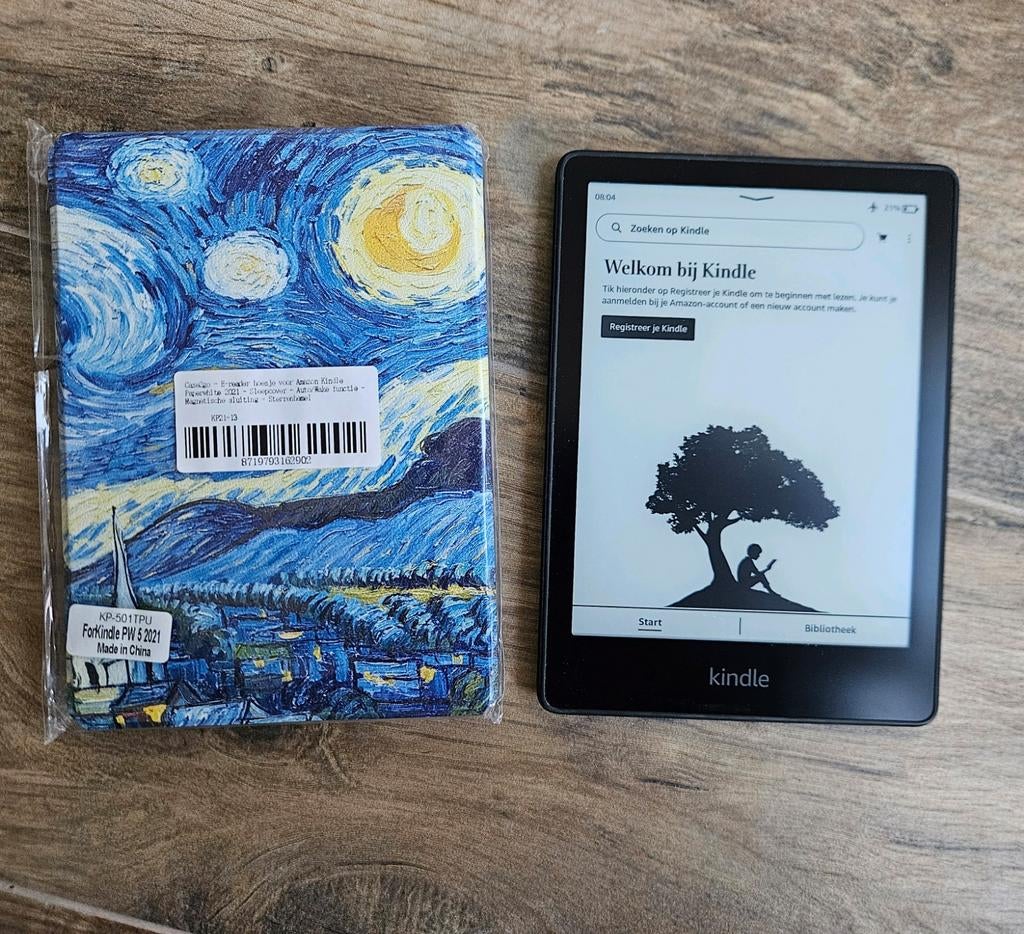 Zgan Kindle Paperwhite 11th generation + nieuwe sleepcover, Computers en Software, E-readers, 8 GB, Ophalen of Verzenden, Zo goed als nieuw