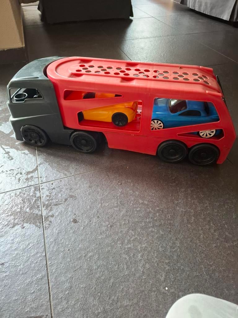 Little Tikes autotransporter met 2 auto's, Ophalen of Verzenden, Gebruikt
