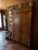 Antieke grenen Biedermeier linnenkast/ garderobekast, Huis en Inrichting, Ophalen, Gebruikt, 100 tot 150 cm, 200 cm of meer
