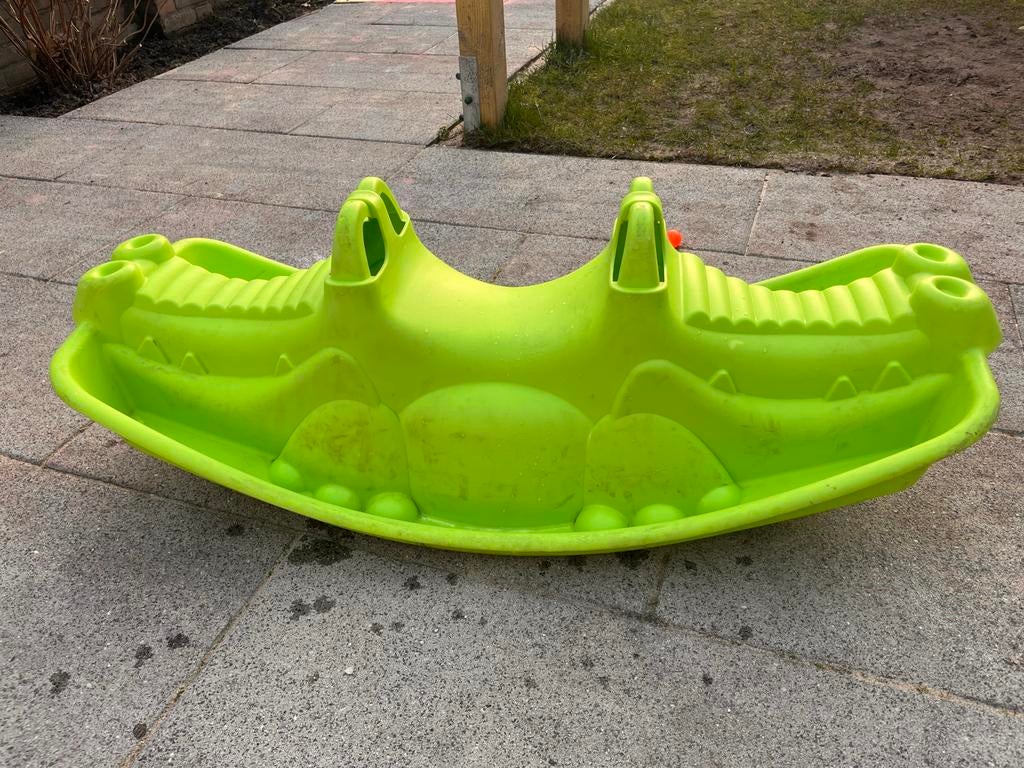Schommelwip krokodil voor uren speelplezier, Ophalen, Gebruikt, Schommel