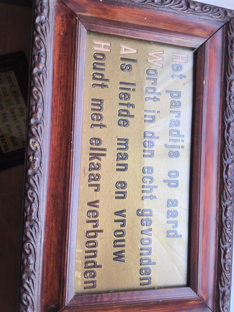 Wanddecoratie spreuken & houten lepelrek met provincielepels, Ophalen of Verzenden