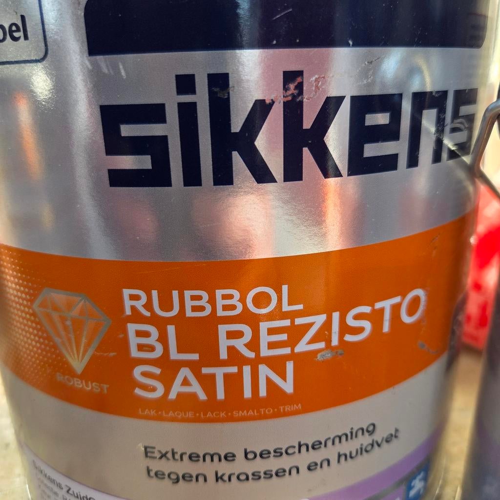 Sikkens rubbol bl rezisto satin ral 9010(wit), 5 tot 10 liter, Wit, Nieuw, Ophalen of Verzenden