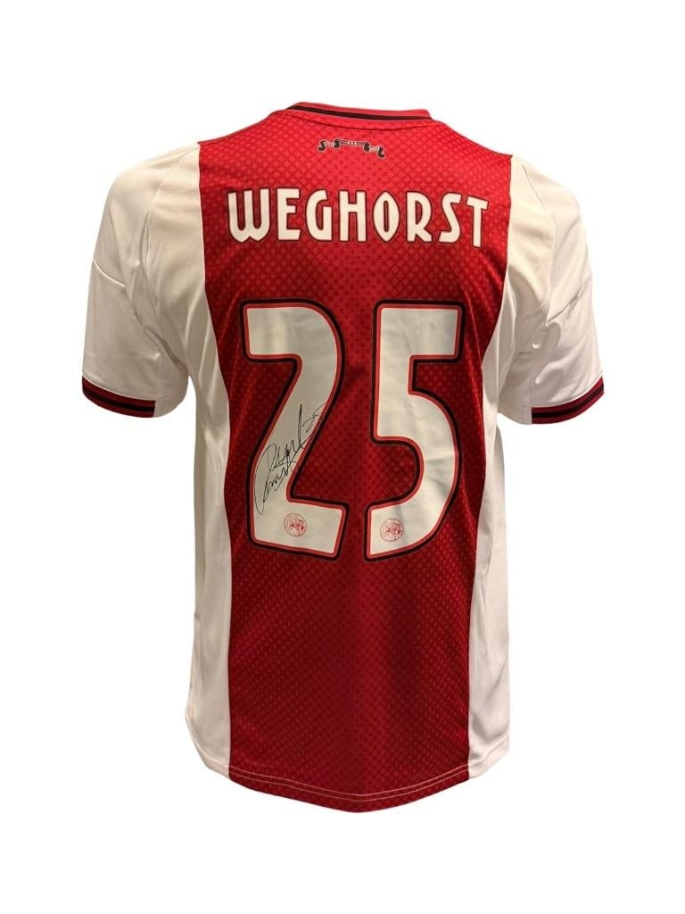 Wout Weghorst gesigneerd AFC Ajax 25/26 thuis Shirt, Soccersignings.nl, Shirt, Ophalen of Verzenden, Zo goed als nieuw