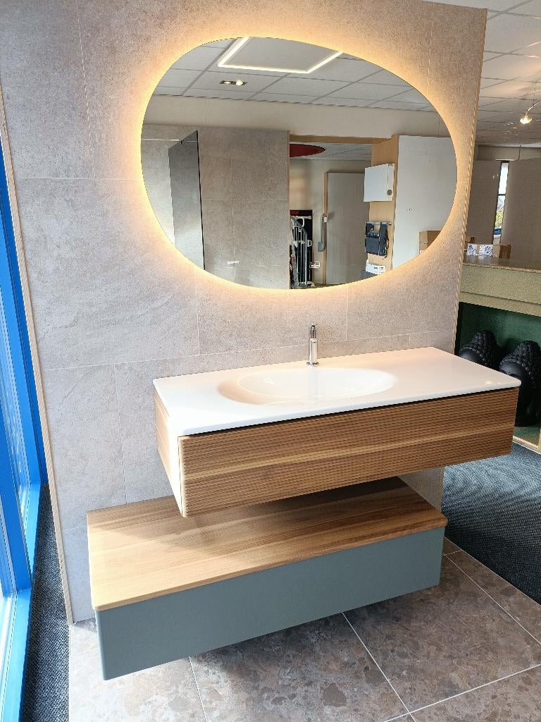 Villeroy & Boch Antao wastafelmeubel 120 cm + LED, NIEUW, Ophalen, Nieuw, Steen, Wastafel