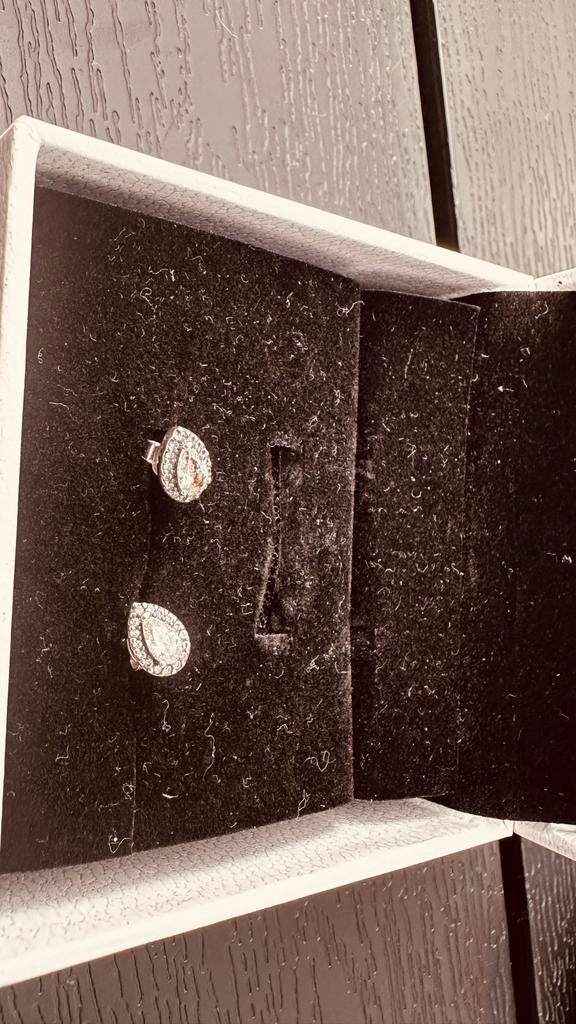 Pandora Oorbellen met Zirkonia, Sieraden, Tassen en Uiterlijk, Oorbellen, Zo goed als nieuw, Knopjes of Stekers, Zilver, Met kristal