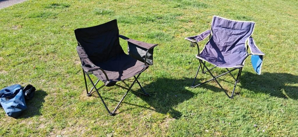 2x Opvouwbare Campingstoelen met Draagtas, Ophalen, Gebruikt, Campingstoel