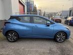 Nissan Micra 1.0L Acenta (bj 2017), Stof, Gebruikt, Blauw, Origineel Nederlands