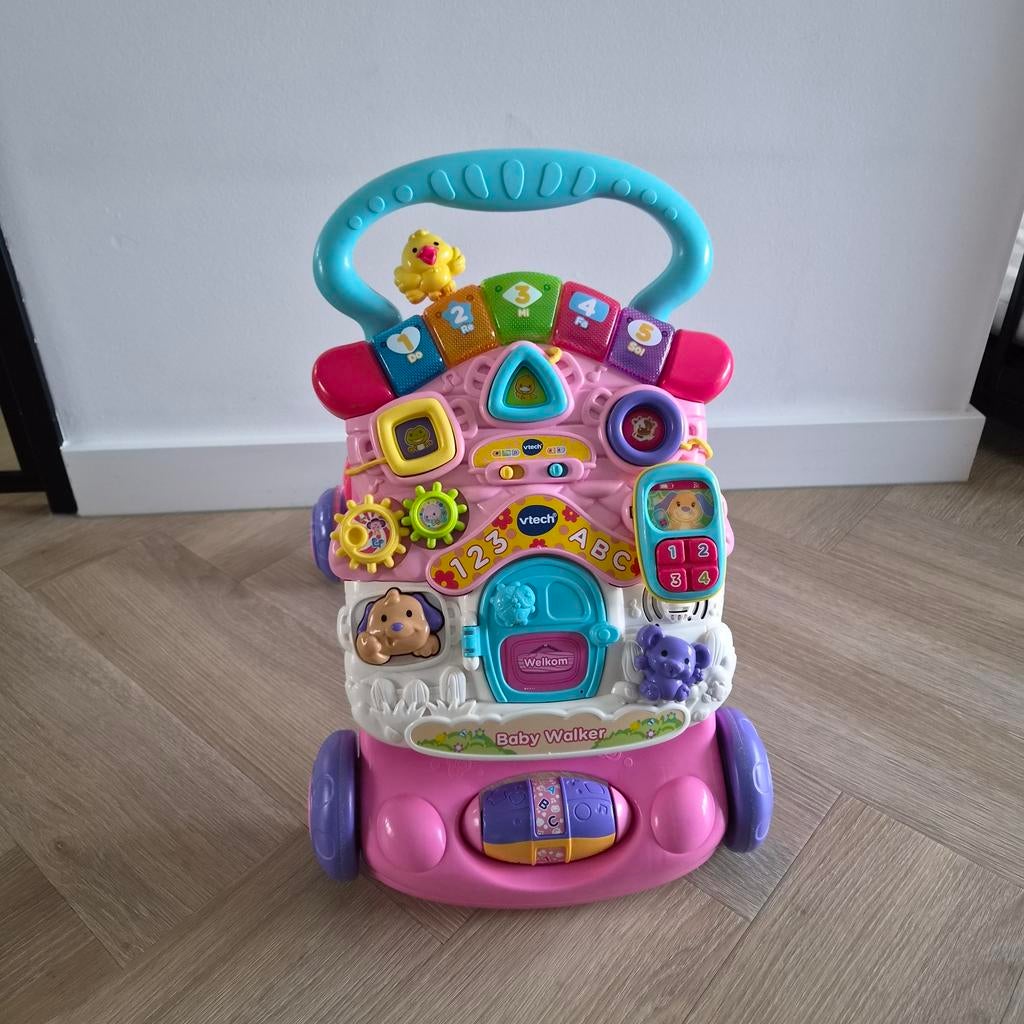 VTech Baby Walker roze, Kinderen en Baby's, Speelgoed | Vtech, Ophalen, Zo goed als nieuw, 6 maanden tot 2 jaar