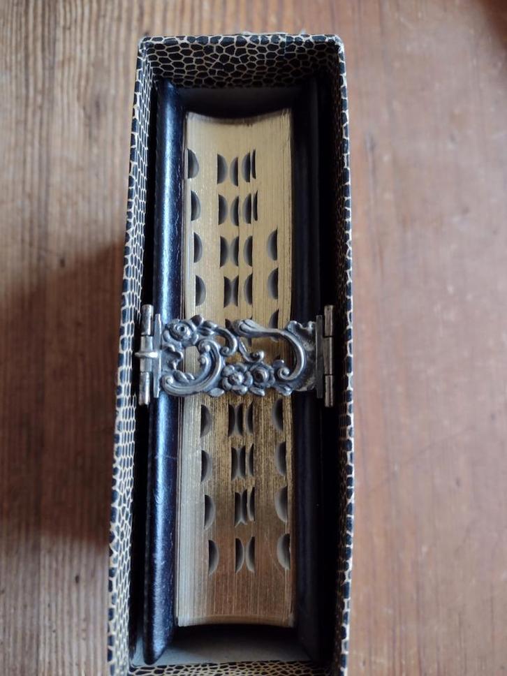 luxe Bijbel psalmen boek leergebonden met zilveren sluiting, Antiek en Kunst, Antiek | Boeken en Bijbels, Ophalen
