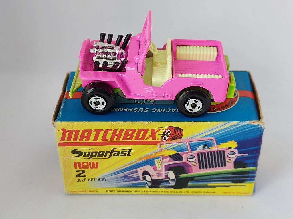 JEEP HOTROT 6 No2 MATCHBOX UIT 1970 ONBESPEELD IN DOOSJE, Ophalen of Verzenden, Nieuw, Auto