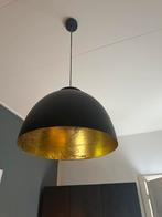 Zwarte Koepel Hanglamp met Gouden Binnenkant, Huis en Inrichting, Lampen | Hanglampen, Ophalen, Zo goed als nieuw, Metaal, 50 tot 75 cm