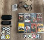 PSP 2000 +30 games/films + nieuwe batterij, sd, hoes, Spelcomputers en Games, Spelcomputers | Sony PSP, Gebruikt, Zwart, Ophalen of Verzenden