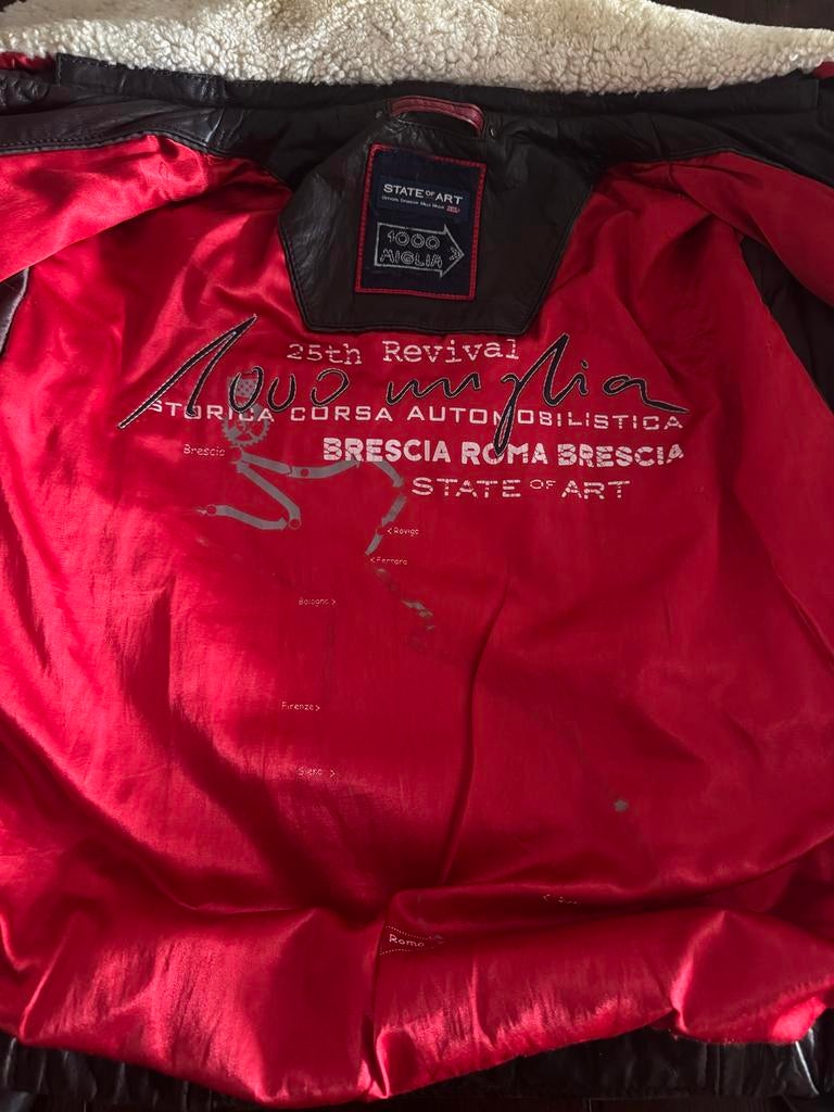 State of Art Mille Miglia Leren Jas - Limited Edition, Ophalen of Verzenden, Zo goed als nieuw, Overige maten, Bruin