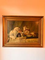 Henriëtte Ronner-Knip: Moederpoes met vier poesjes, Antiek en Kunst, Ophalen