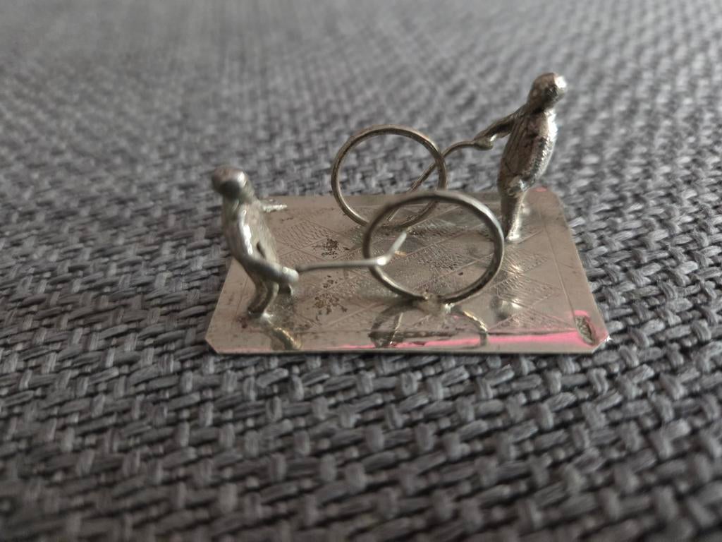 Miniatuur zilver kinderspelen, Antiek en Kunst, Ophalen of Verzenden, Zilver