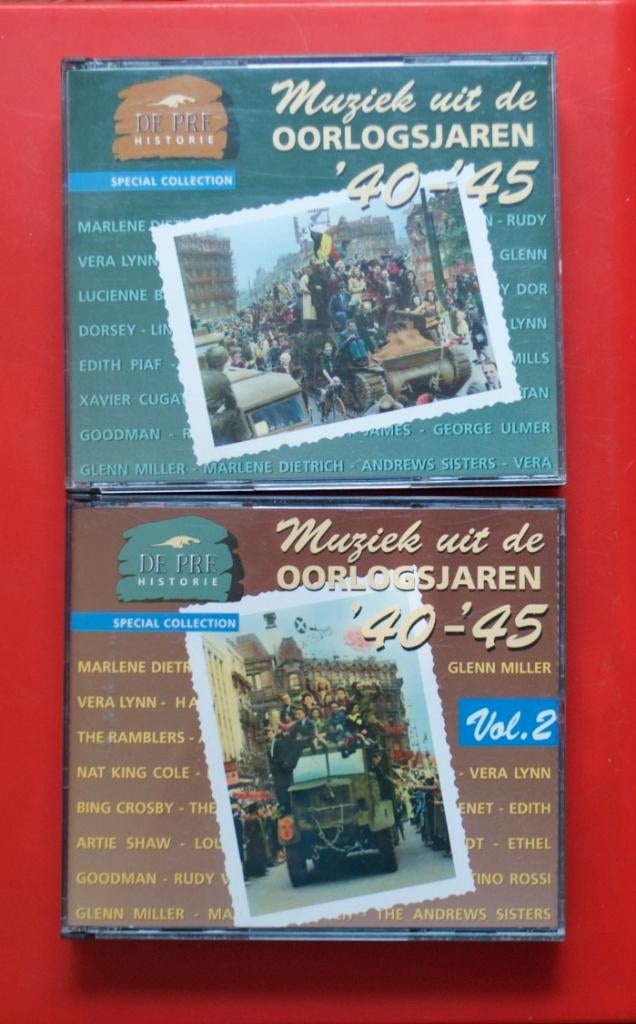 Pre historie muziek uit de oorlogsjaren '40 - '45 vol. 1 + 2, Ophalen of Verzenden, Gebruikt, Pop