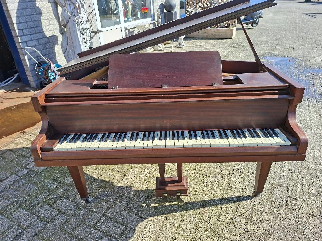 zeer oude uitstekende vleugel piano mahonie hout, Muziek en Instrumenten, Ophalen, Gebruikt
