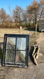 Hardhout raam kozijn, Gebruikt, Raamkozijn, Inclusief glas, 75 tot 150 cm