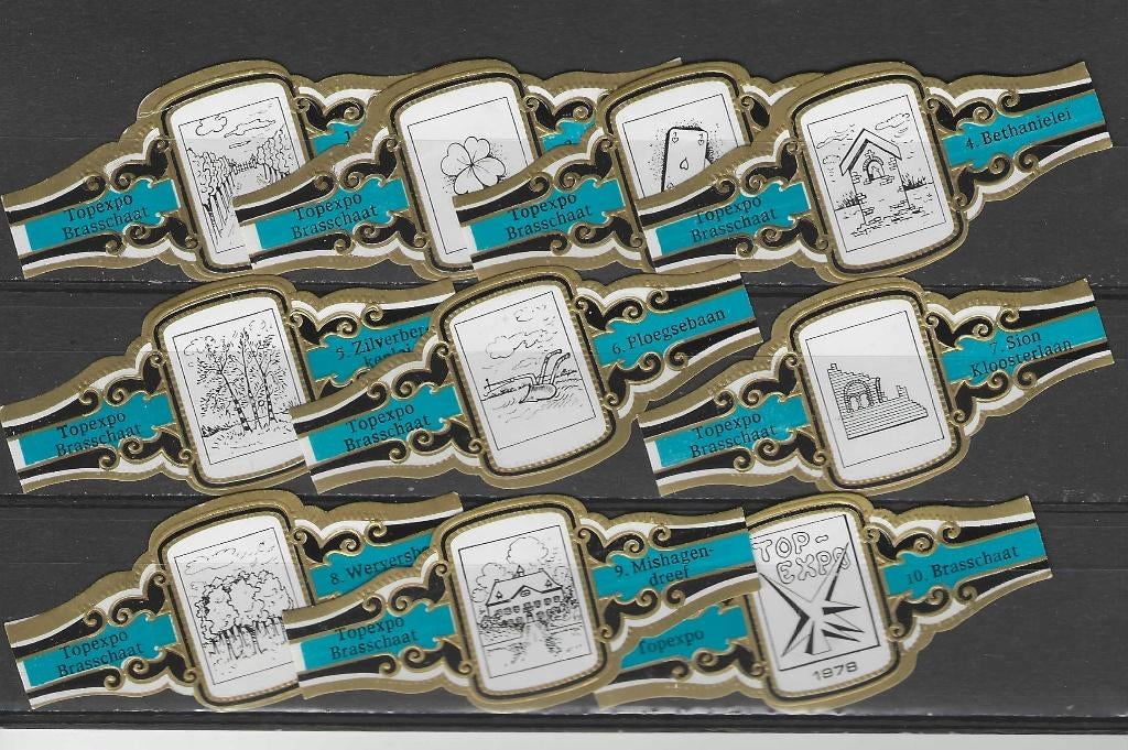 reeks 3075   expo  1979     1-12   sigarenbanden, Ophalen of Verzenden, Zo goed als nieuw, Sigarenbandjes