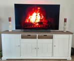 DRESSOIR/TV KAST Tower living wit houten tv kast/ dressoir, Ophalen, Met deur(en), Zo goed als nieuw, 200 cm of meer
