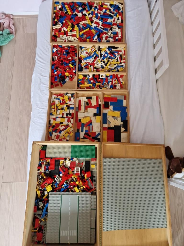 Grote hoeveelheid LEGO met platen en Technic onderdelen, Ophalen, Lego, Zo goed als nieuw, Losse stenen