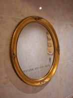 Ovale spiegel met gouden lijst, Ophalen, Ovaal, Minder dan 50 cm, Minder dan 100 cm
