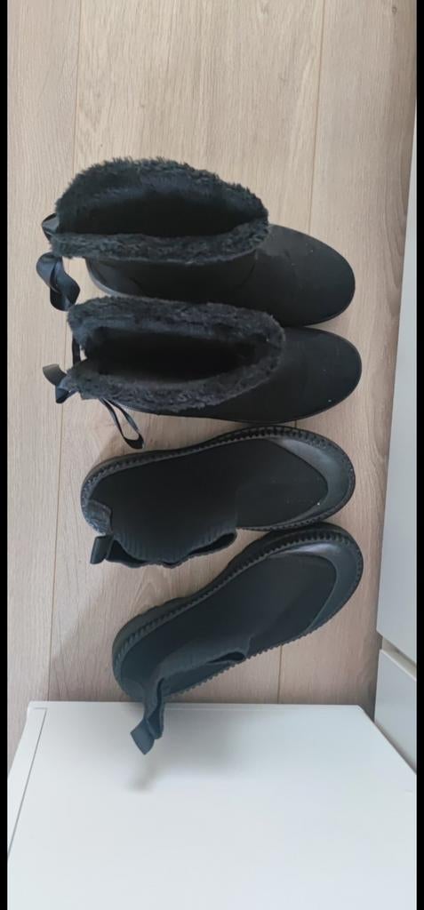 2 paar zwarte schoenen/laarzen, maat 40 - gratis af te halen, Kleding | Dames, Ophalen, Zo goed als nieuw, Zwart