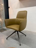 (1) Nieuw Leolux Gyon Hoog Eetkamerstoel Raffino Fennic leer, Leolux, Nieuw, Leer, Ophalen of Verzenden