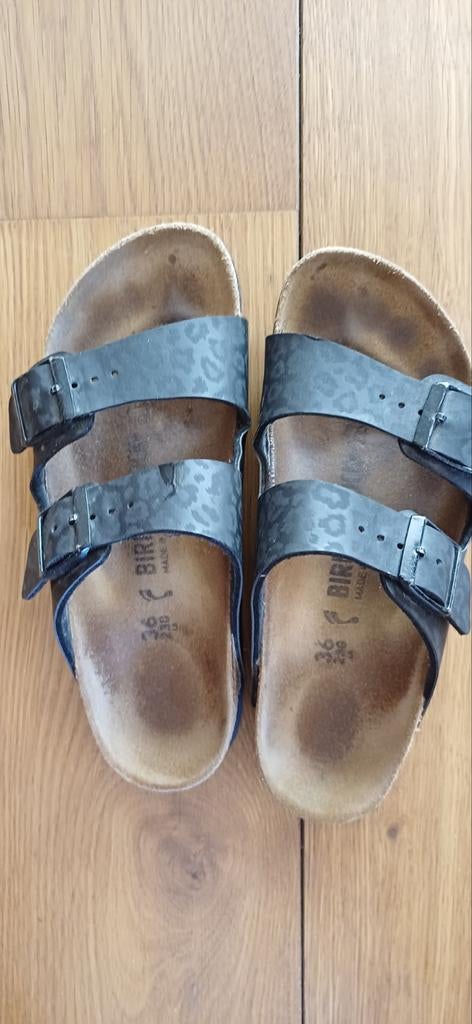 Birkenstock slippers panter print maat 36, Ophalen of Verzenden, Gedragen, Bruin