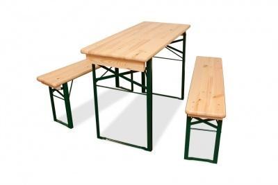 Picknicktafel met 2 banken, tuinbank, parkbank, Tuin en Terras, Picknicktafels, Nieuw, Rechthoekig, Hout, Inklapbaar, Ophalen of Verzenden