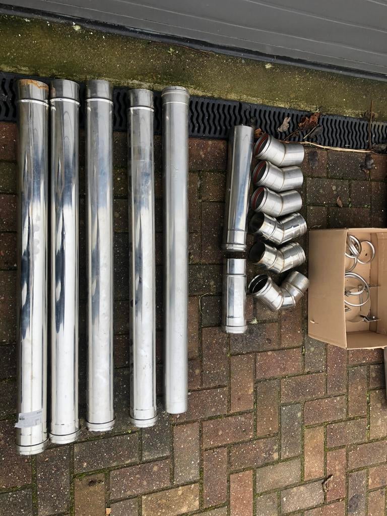 Kachelpijp voor pellet kachel/ketel, Ophalen of Verzenden, Zo goed als nieuw, Hout, Pelletkachel