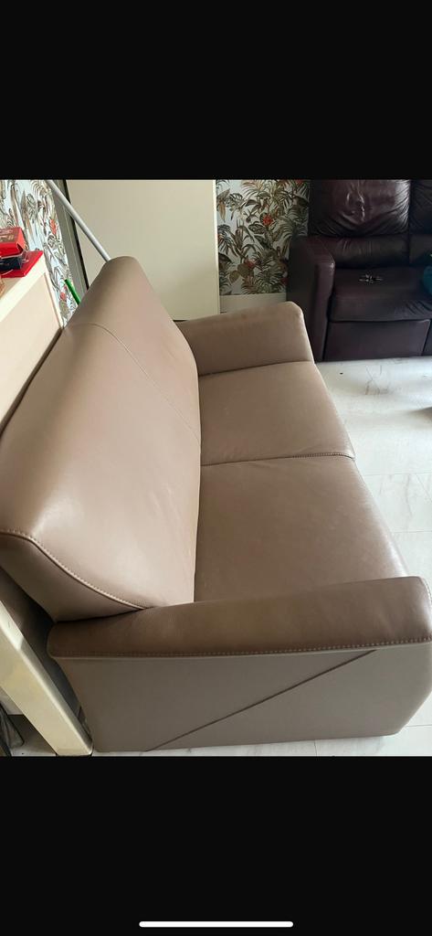 Prominent leren bankjes, Ophalen of Verzenden, Zo goed als nieuw, Eenpersoons, Minder dan 150 cm