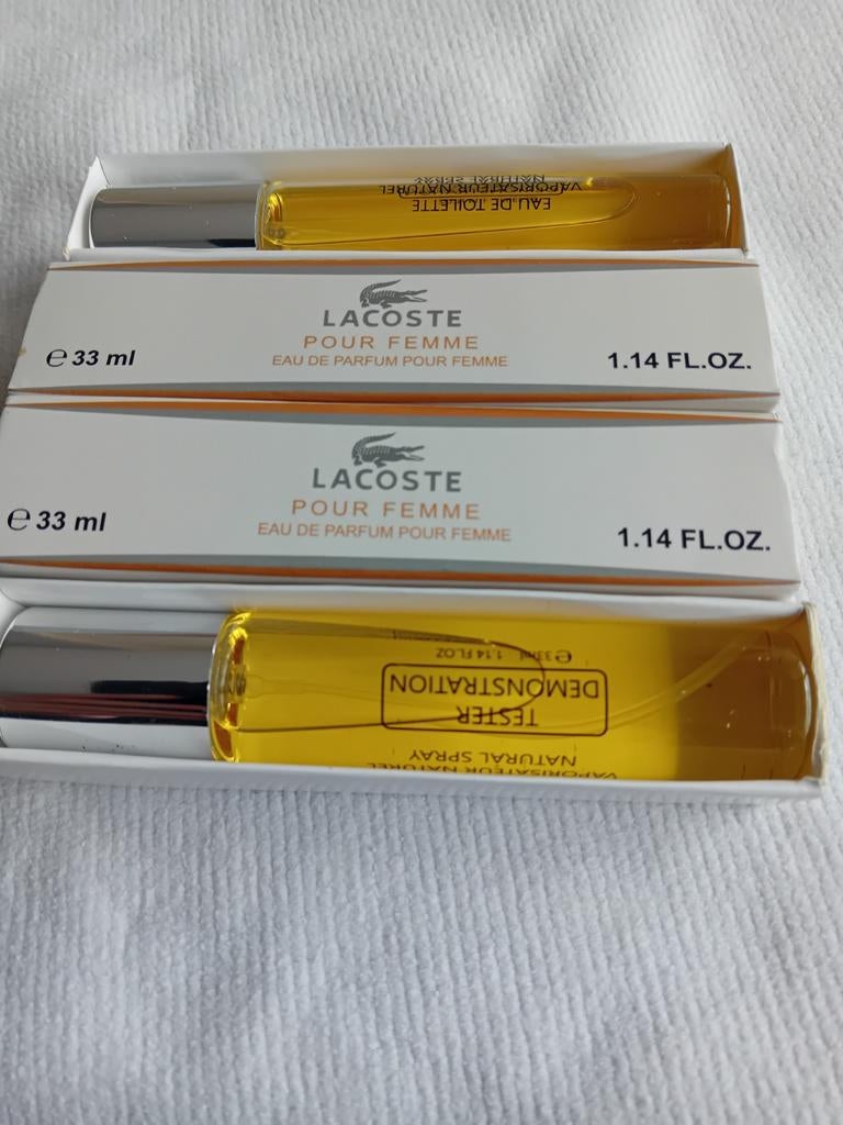 Lacoste Pour Femme Eau de Parfum - 2 stuks 33ml, Sieraden, Tassen en Uiterlijk, Uiterlijk | Parfum, Ophalen of Verzenden