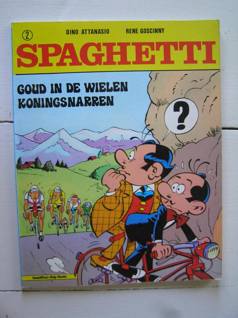 Spaghetti. 2. Goud in de wielen + Koningsnarren., Boeken, Stripboeken, Eén stripboek, Ophalen of Verzenden, Gelezen