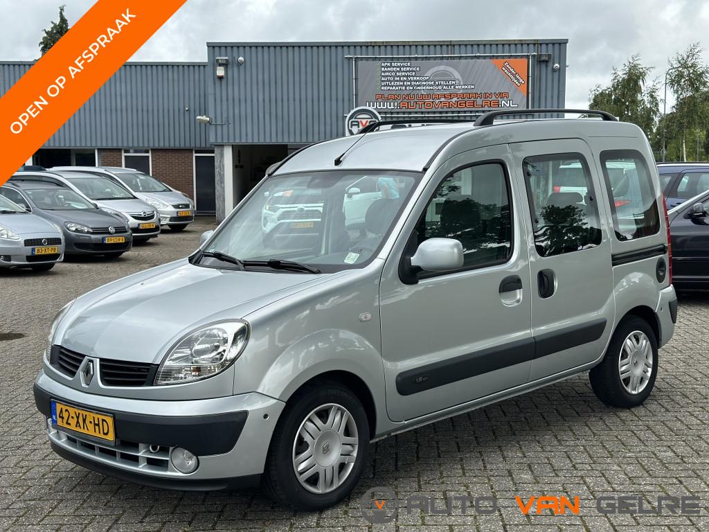 Renault Kangoo 1.6-16V Automaat *Dubbele schuifdeur*Airco*Tr, Auto's, Renault, Elektrische ramen, Stof, Gebruikt, 1095 kg