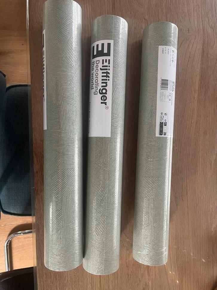 3 rollen Eijffinger behang Twist 318007, Huis en Inrichting, Stoffering | Behang, Groen, 10 tot 25 m², Ophalen of Verzenden