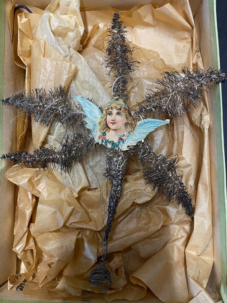 Antiek grote kerstpiek engel, Verzenden