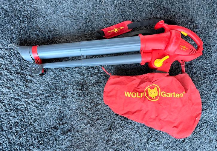Wolf bladblazer/bladzuiger, Tuin en Terras, Bladblazers, Gebruikt, Handgedragen, Elektrisch, Met opvangzak, Met versnipperfunctie