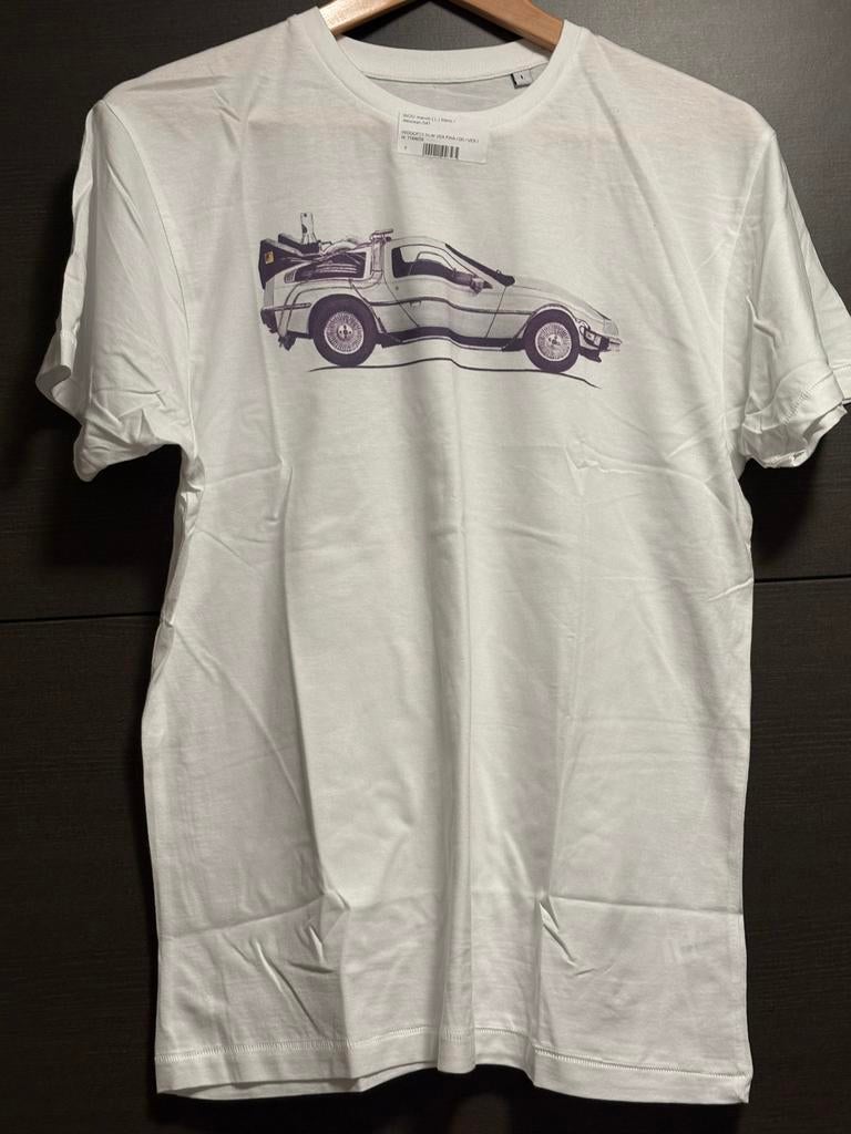 Wit T-shirt met DeLorean print, Ophalen of Verzenden, Nieuw, Maat 52/54 (L), Wit