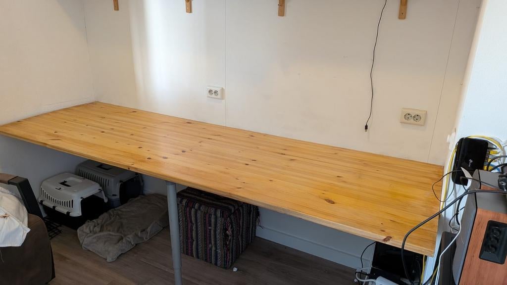 Timmerpaneel massief grenen 250x80 cm 28 mm, Ophalen, Gebruikt, Hout, 20 tot 50 mm