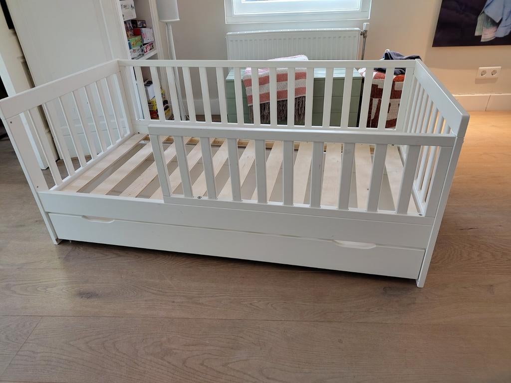 Petit Amelie Plume Wit Ledikant 140x70 cm, Ophalen of Verzenden, Gebruikt, Ledikant