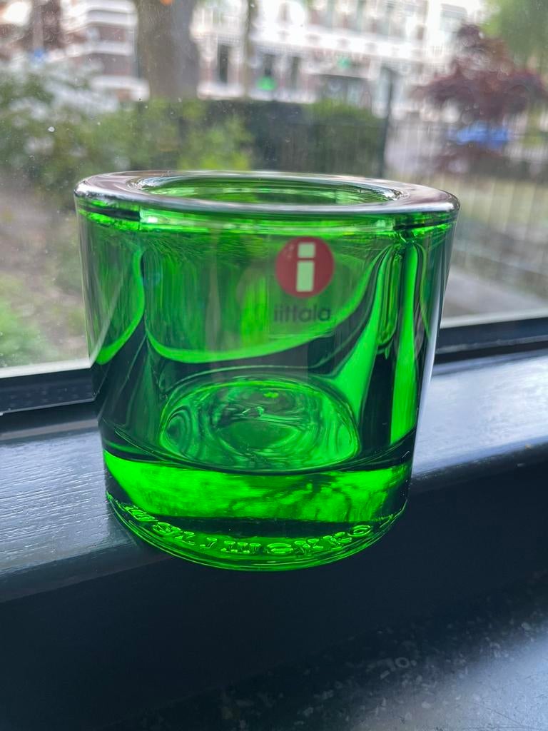 Iittala kivi marimekko waxinelichtje kartio green, Ophalen of Verzenden