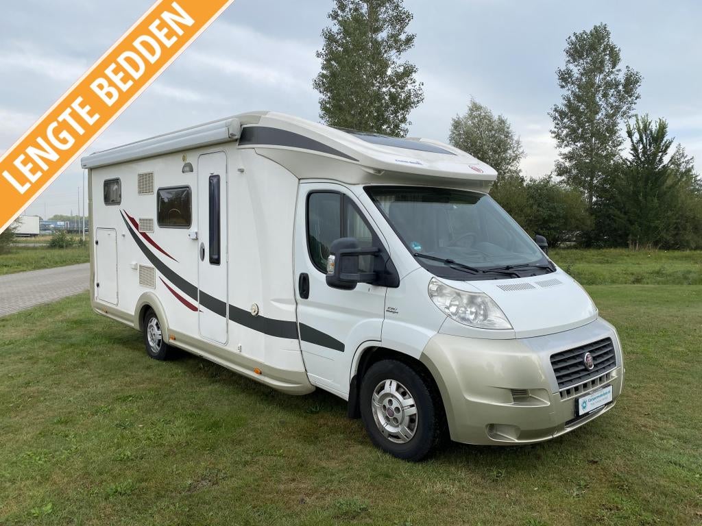 Luxe camper met lengtebedden (halfintegraal) EURA MOBIL, Ringverwarming, Gaslek-detector, Fiat, Tot en met 3