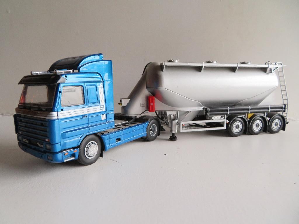 Tekno Scania Streamline 143 en Feldbinder Silo aanhanger, Hobby en Vrije tijd, Ophalen of Verzenden, Zo goed als nieuw, Bus of Vrachtwagen