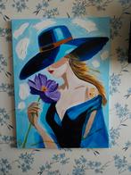 Schilderij  vrouw  75 Langx55 breed, Ophalen