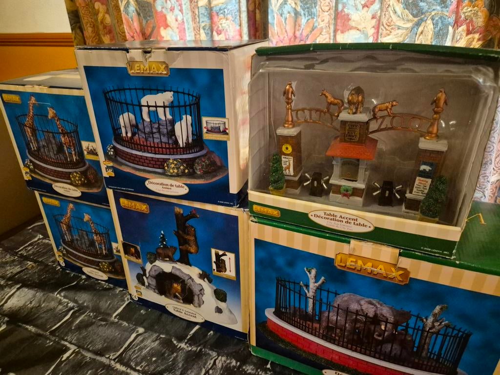 Lemax - City Zoo / Dierentuin set, Ophalen of Verzenden, Zo goed als nieuw