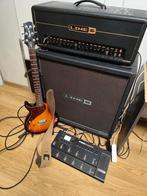 Line 6 DT50Head Bogner design, Cab, POD HD500, Variax, Met versterker, Zo goed als nieuw, Solid body, Ophalen